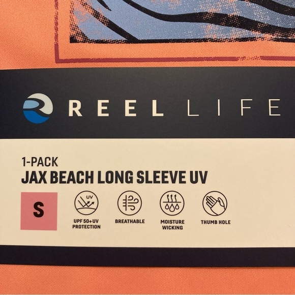 Reel Life Jacks Beach Long Sleeve UV Protection Beach Top Women’s Small Pink - Picture 3 of 6